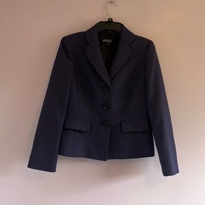 Kasper Size 8 Purple and Black Suit Jacket